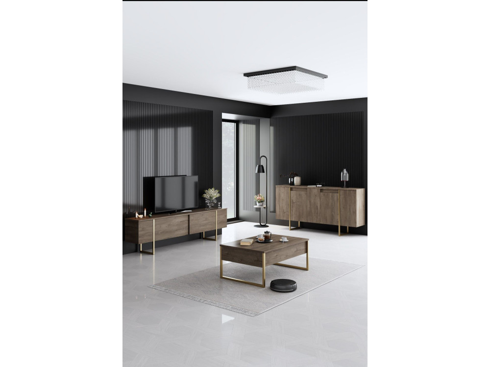 Holzanrichte "Luxe" - 160 x 35 x 80 cm - Braun
