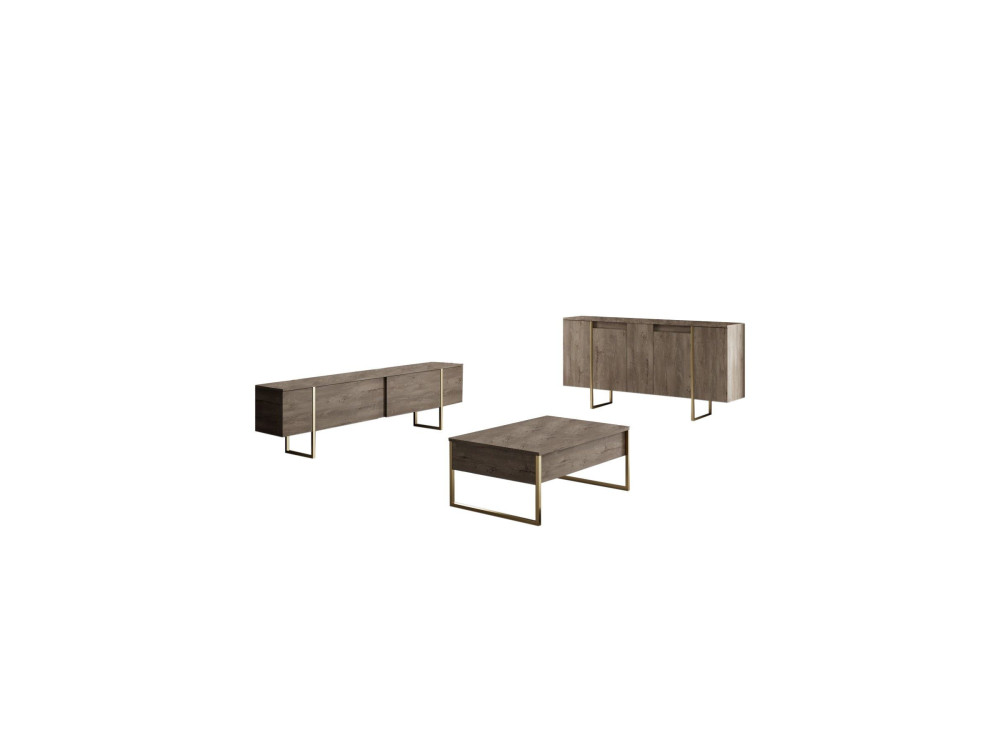 Holzanrichte "Luxe" - 160 x 35 x 80 cm - Braun