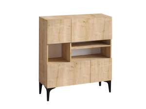 Anrichte aus Holz "Krista" - 100 x 35 x 125 cm - Eiche Saphir