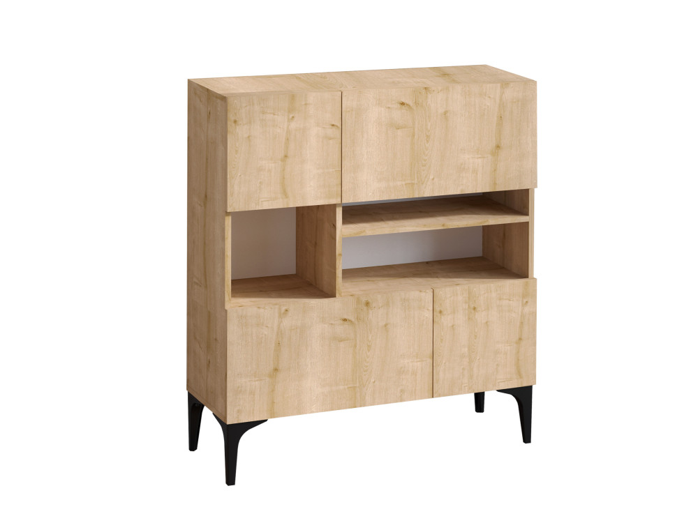 Anrichte aus Holz "Krista" - 100 x 35 x 125 cm - Eiche Saphir