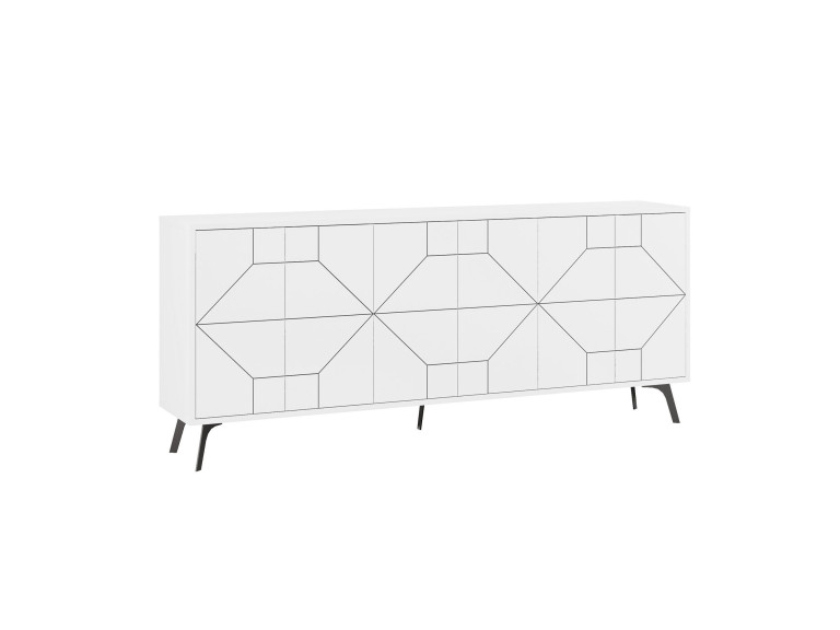 Anrichte aus Holz "Dune" - 184 x 35 x 77 cm - Weiß