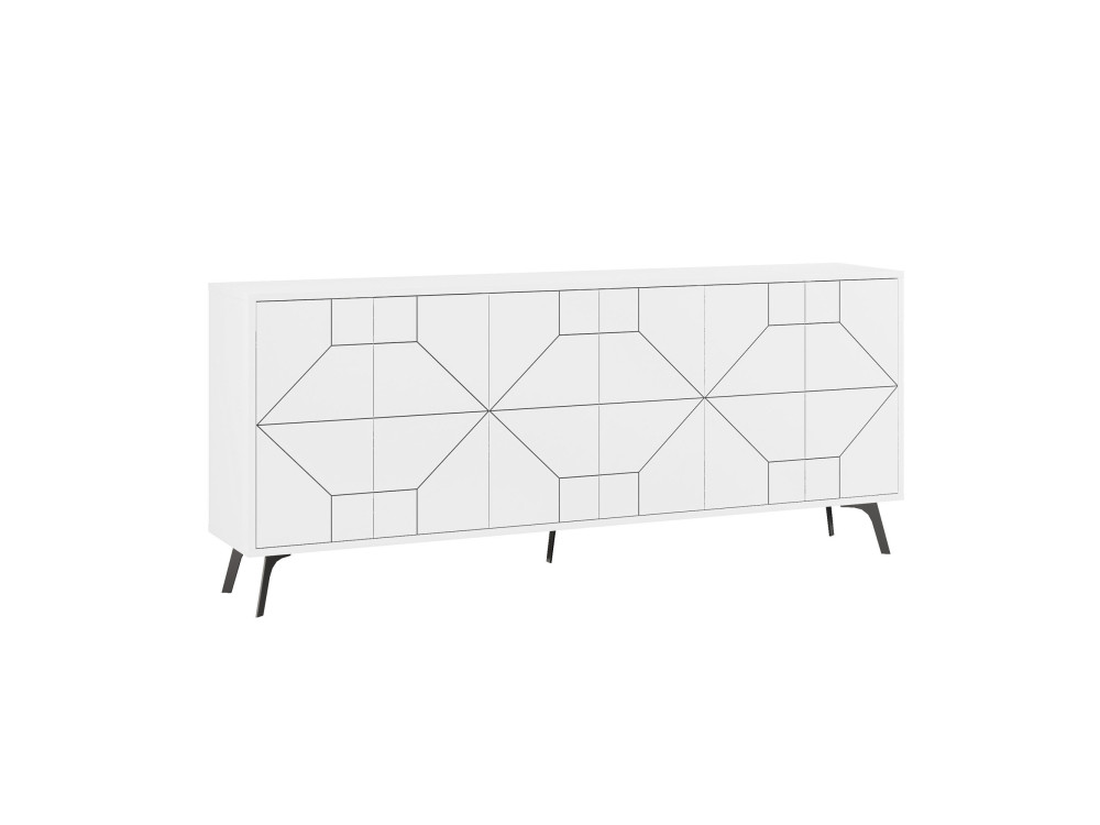 Anrichte aus Holz "Dune" - 184 x 35 x 77 cm - Weiß