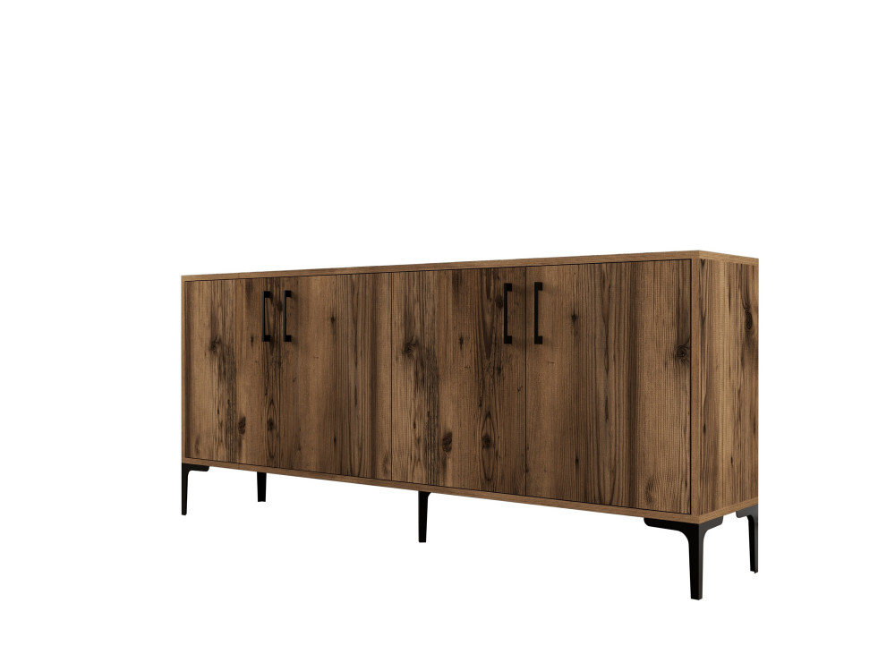 Anrichte aus Holz "Kiev" - 180 x 35 x 78 cm - Walnussholz