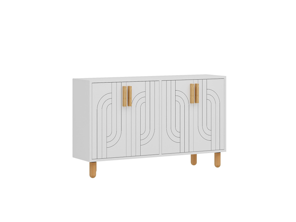 Anrichte aus Holz "Rodney" - 120 x 29 x 73 cm - Weiß