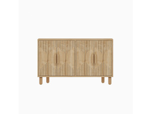 Anrichte aus Holz "Roger" - 120 x 29 x 73 cm - Eiche Saphir