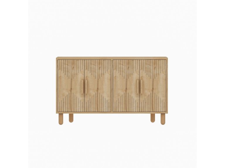 Anrichte aus Holz "Roger" - 120 x 29 x 73 cm - Eiche Saphir