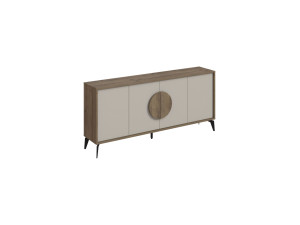 Anrichte aus Holz "Gora Wide" - 180 x 36 x 82 cm - Creme