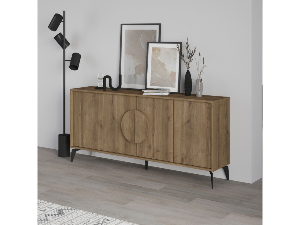 Holzbuffet "Gora Wide" - 180 x 36 x 82 cm - Braun