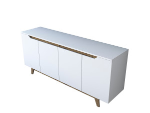 Holzanrichte "Gondol" - 180 x 45 x 79 cm - Weiß
