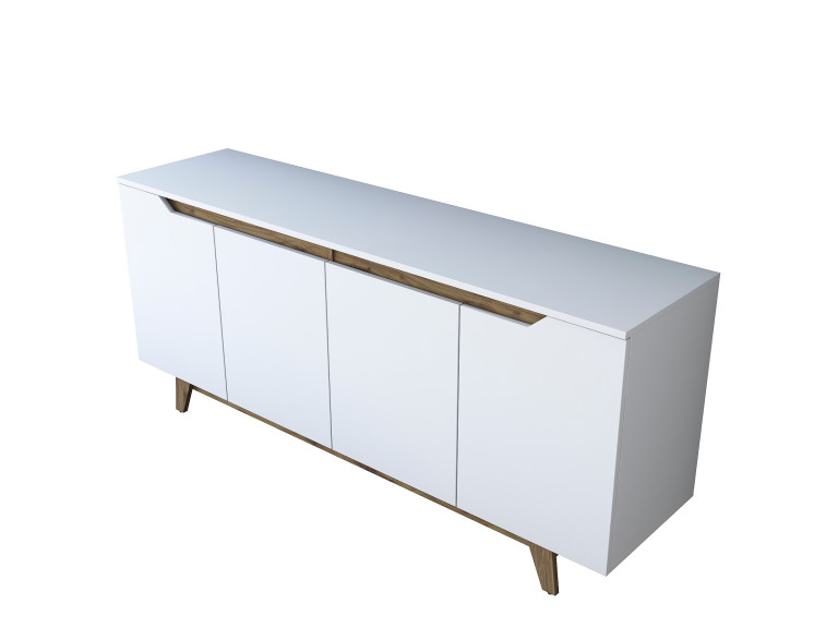 Holzanrichte "Gondol" - 180 x 45 x 79 cm - Weiß