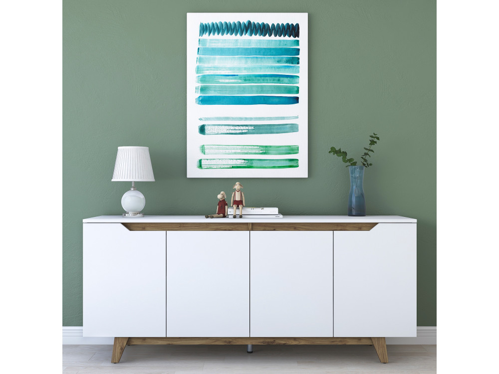 Holzanrichte "Gondol" - 180 x 45 x 79 cm - Weiß