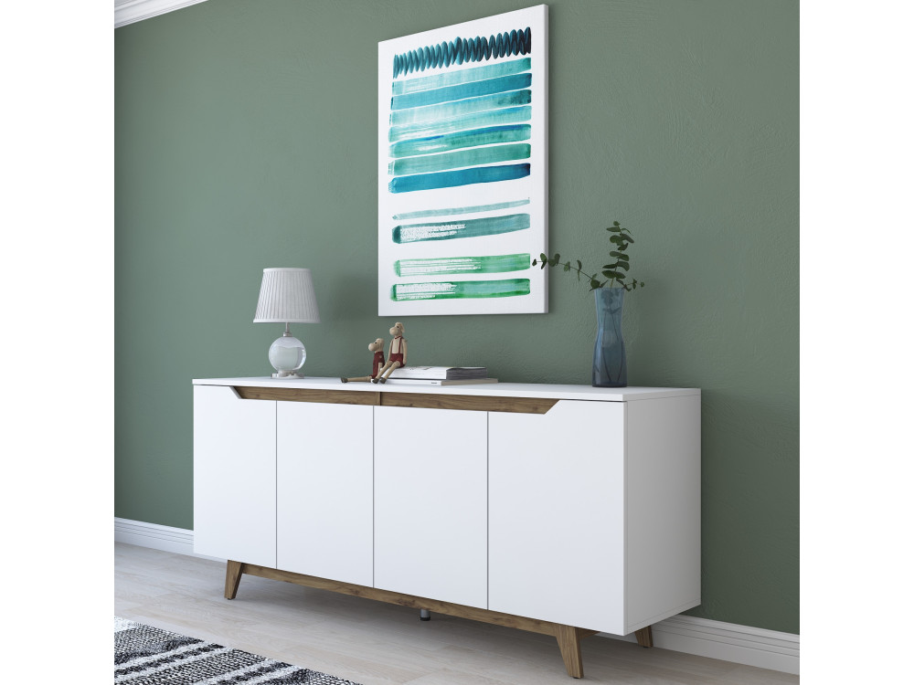 Holzanrichte "Gondol" - 180 x 45 x 79 cm - Weiß