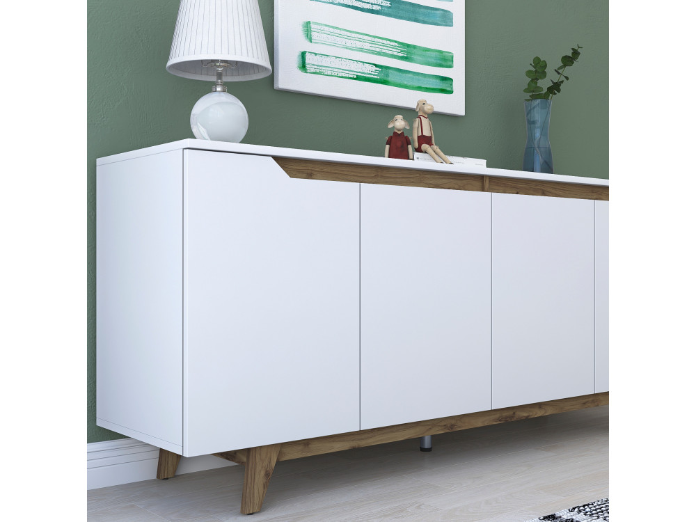 Holzanrichte "Gondol" - 180 x 45 x 79 cm - Weiß