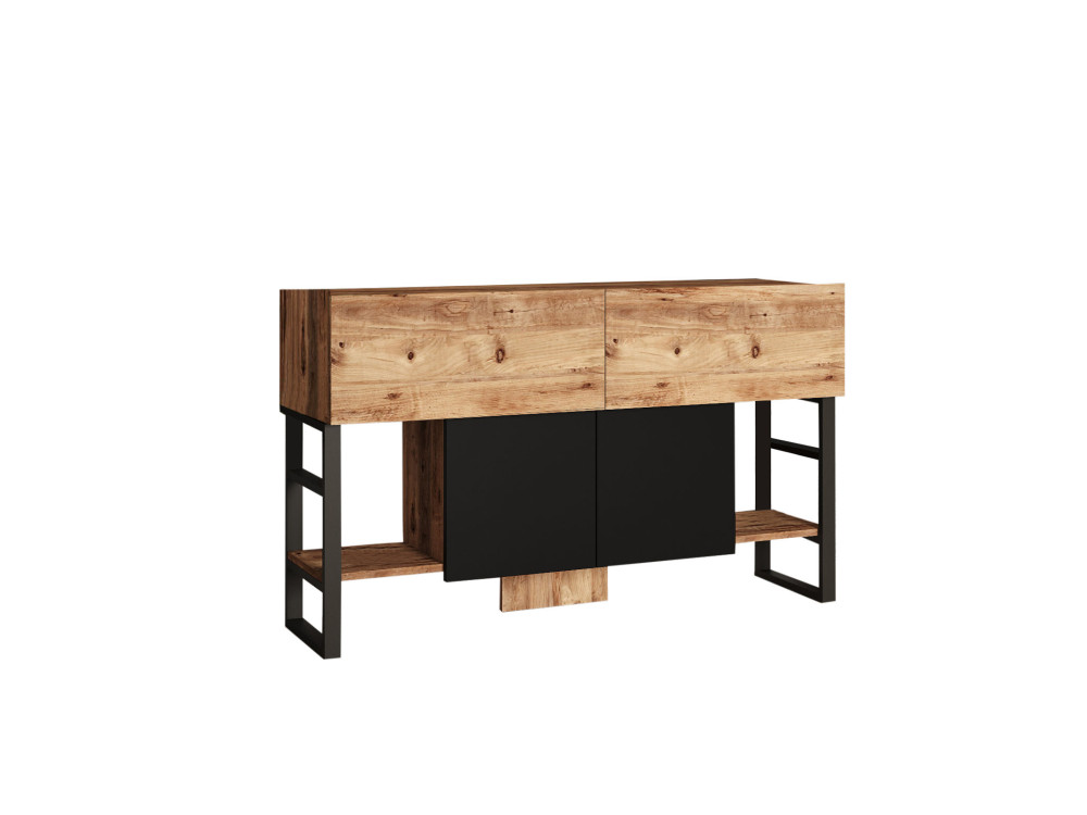 Holzbuffet "Mel" - 140 x 43 x 84 cm - Beige