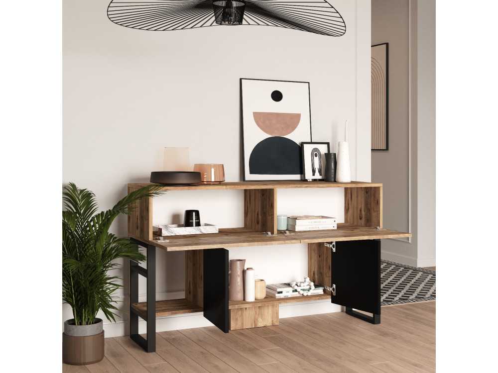 Holzbuffet "Mel" - 140 x 43 x 84 cm - Beige