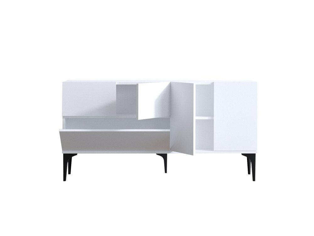 Holzbuffet "Ginny" - 150 x 35 x 75 cm - Weiß
