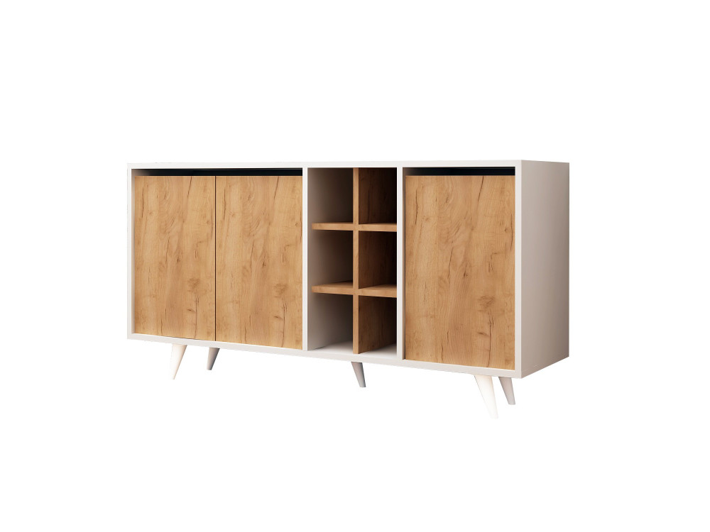 Holzanrichte "Prava" - 140 x 40 x 86 cm - Braun