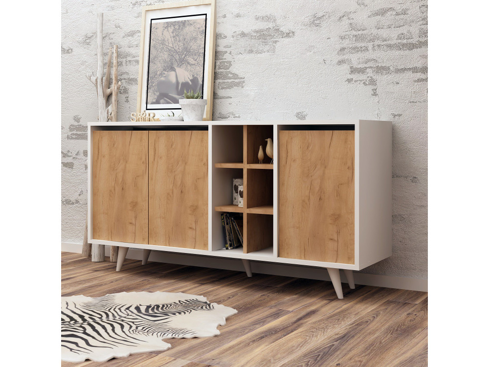 Holzanrichte "Prava" - 140 x 40 x 86 cm - Braun