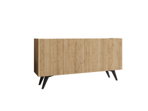 Anrichte aus Holz "Peking" - 150 x 40 x 76 cm - Braun