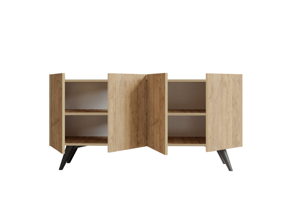 Anrichte aus Holz "Peking" - 150 x 40 x 76 cm - Braun