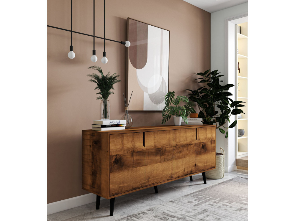 Holzbuffet "Latina" - 180 x 45 x 80 cm - Braun