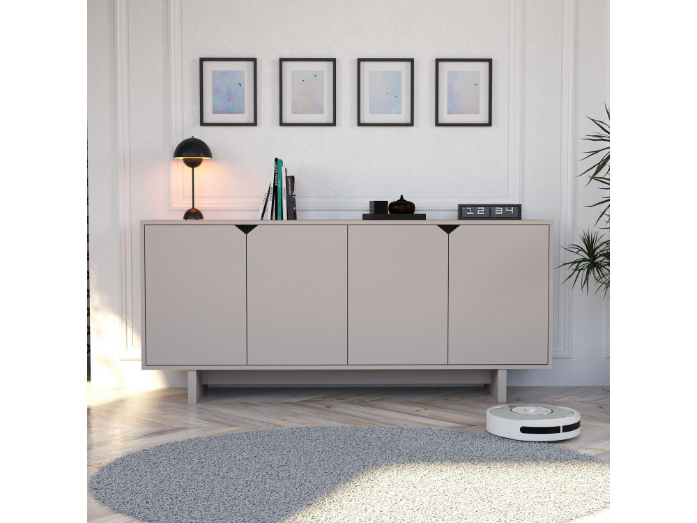 Anrichte aus Holz "Oz" - 180 x 40 x 81 cm - Beige