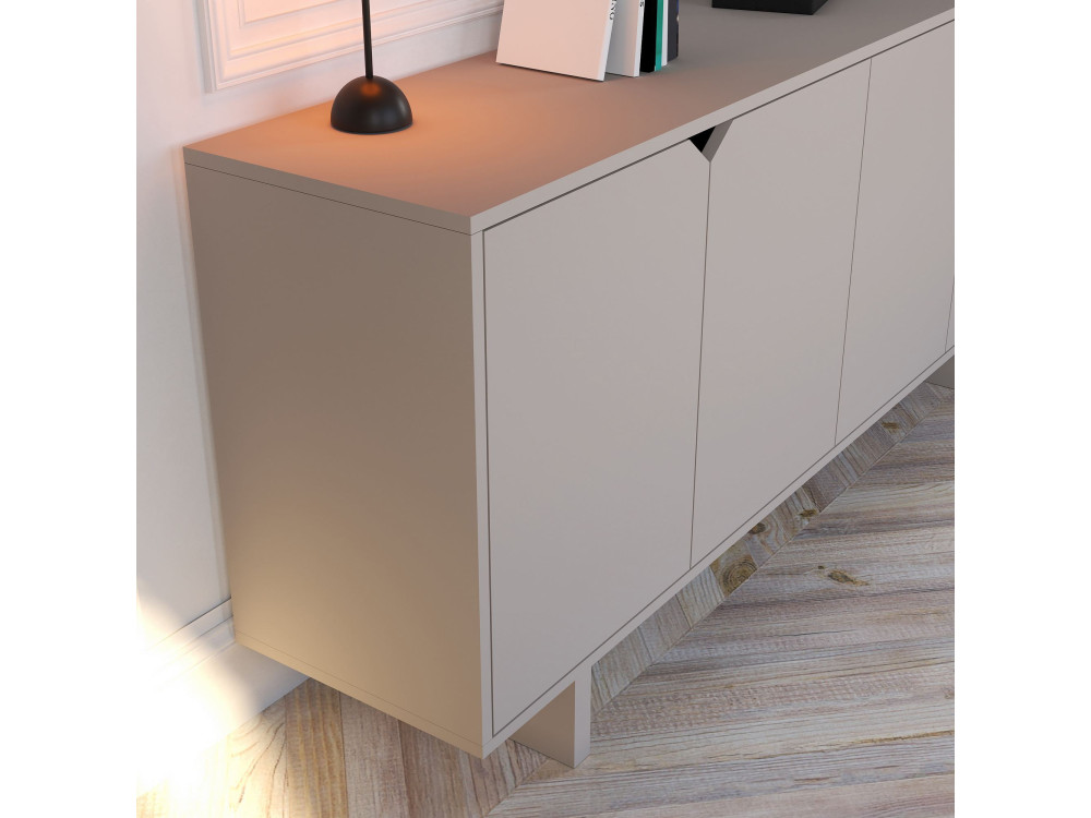 Anrichte aus Holz "Oz" - 180 x 40 x 81 cm - Beige