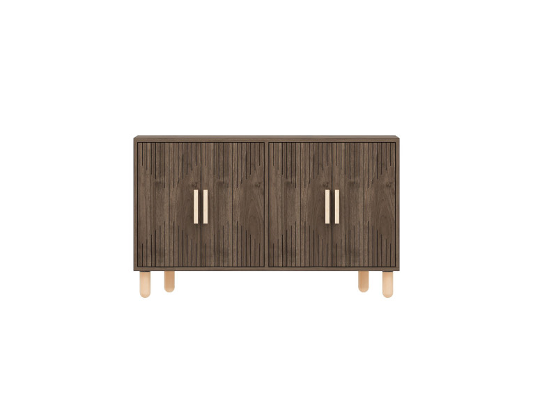 Holz-Buffet "Roger" - 120 x 30 x 74 cm - Braun