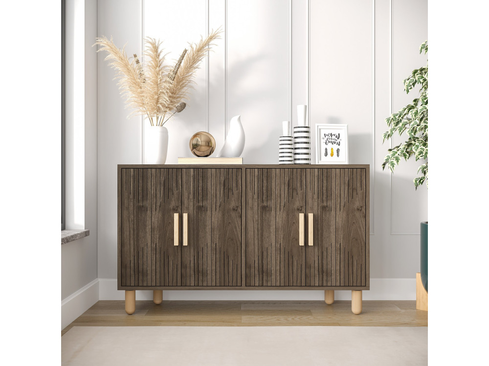 Holz-Buffet "Roger" - 120 x 30 x 74 cm - Braun