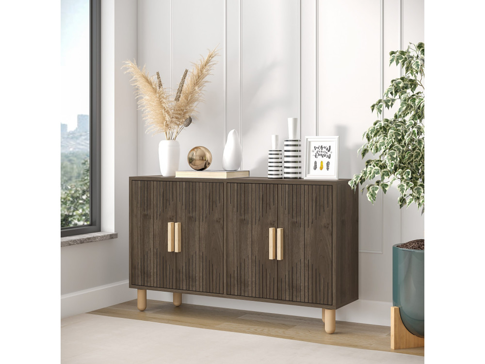 Holz-Buffet "Roger" - 120 x 30 x 74 cm - Braun