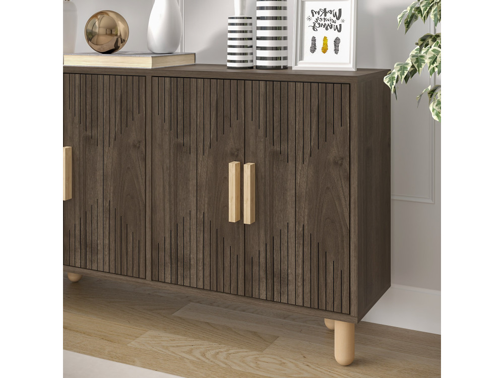 Holz-Buffet "Roger" - 120 x 30 x 74 cm - Braun