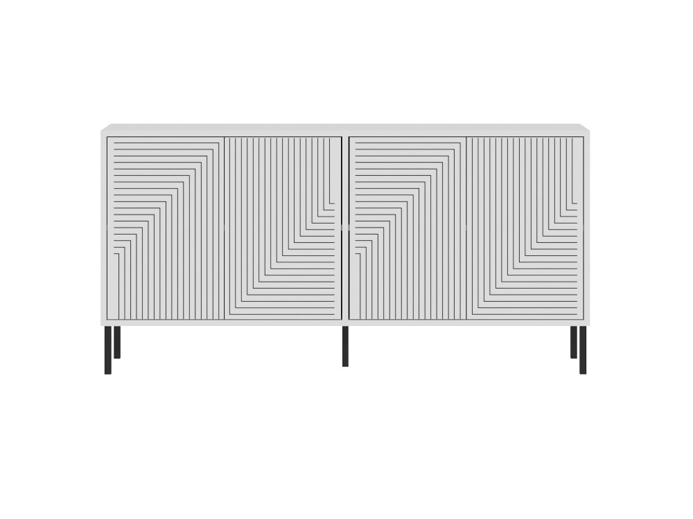 Holzbuffet "Evolet" - 150 x 36 x 75 cm - Weiß