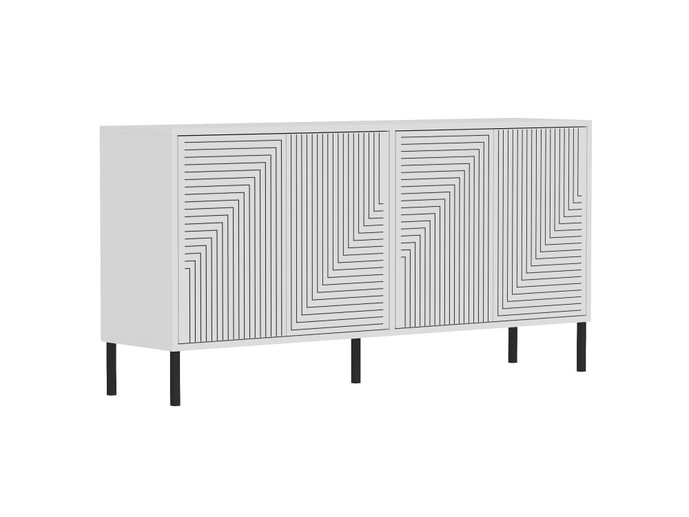 Holzbuffet "Evolet" - 150 x 36 x 75 cm - Weiß