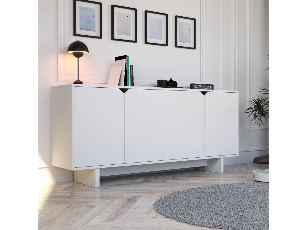 Holzbuffet "Doruk" - 180 x 40 x 81 cm - Weiß