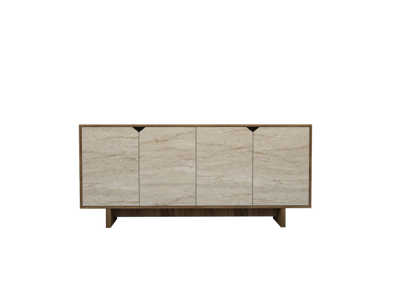 Holzsideboard „Istemi“ – 180 x 40 x 81 cm – Travertin