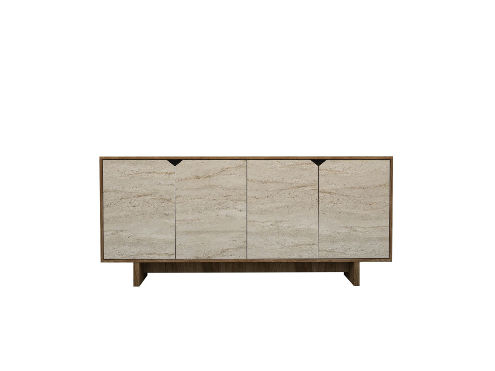 Holzsideboard „Istemi“ – 180 x 40 x 81 cm – Travertin