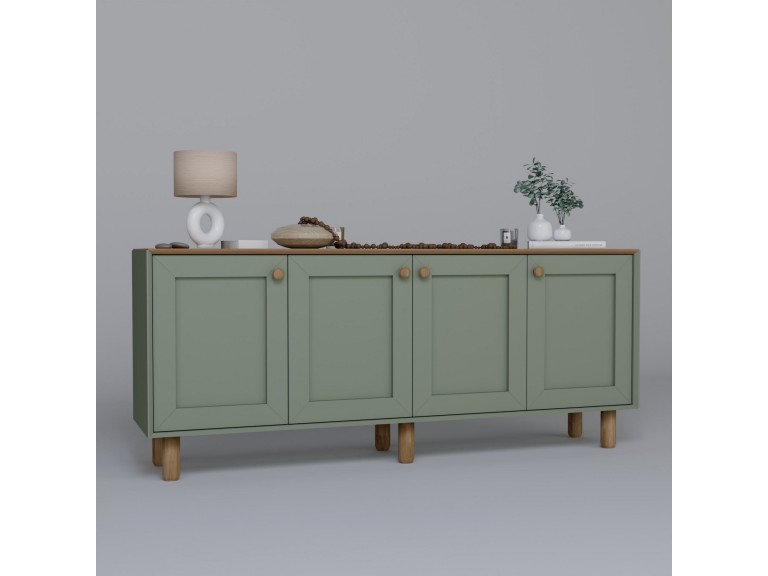 Holzbuffet "Bohem" - 180 x 40 x 75 cm - Grün