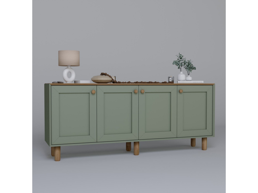 Holzbuffet "Bohem" - 180 x 40 x 75 cm - Grün