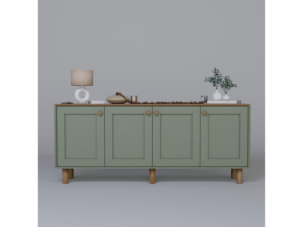 Holzbuffet "Bohem" - 180 x 40 x 75 cm - Grün