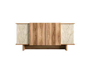 Anrichte aus Holz "Diana" - 180 x 40 x 81 cm - Travertin