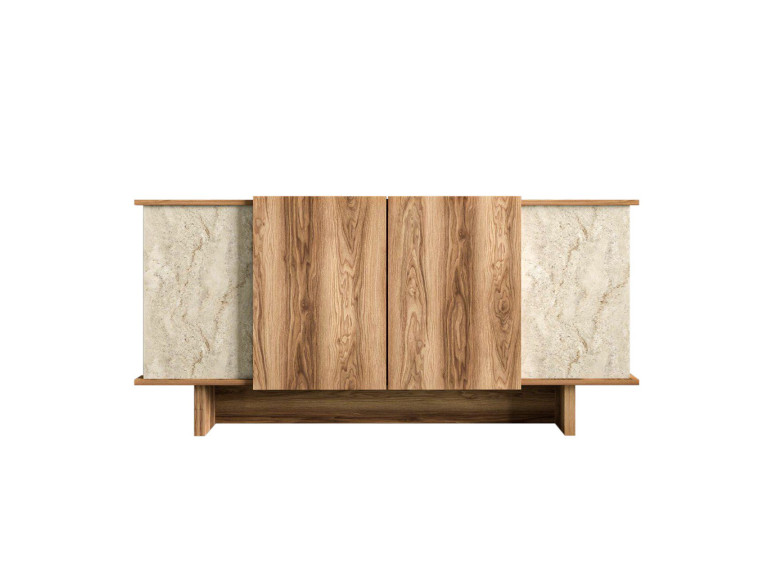 Anrichte aus Holz "Diana" - 180 x 40 x 81 cm - Travertin