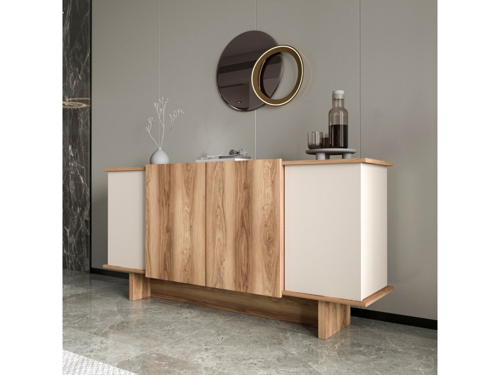 Anrichte aus Holz "Diana" - 180 x 40 x 81 cm - Beige