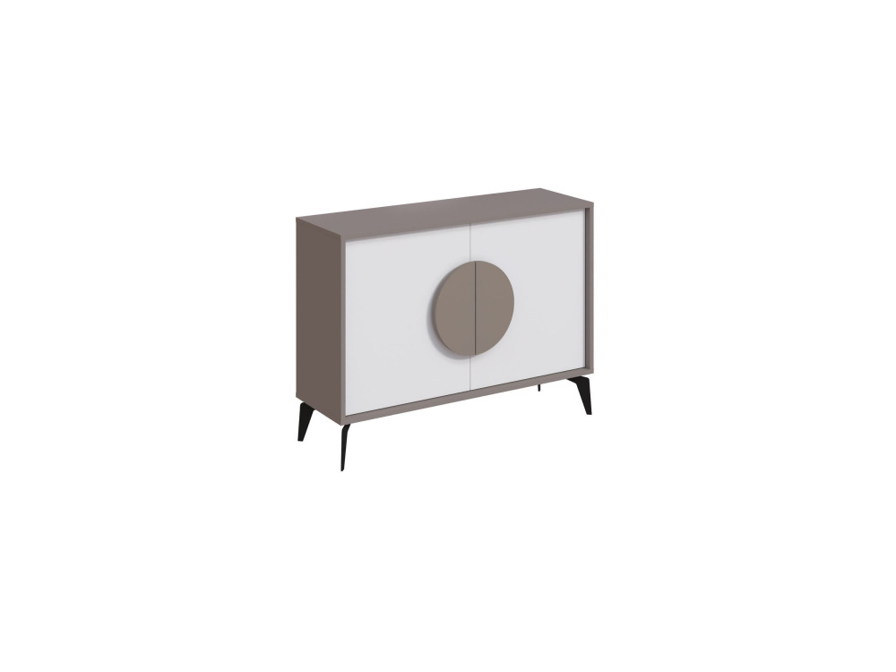 Holzbuffet "Gora" - 110 x 36 x 82 cm - Leichtes Mokka