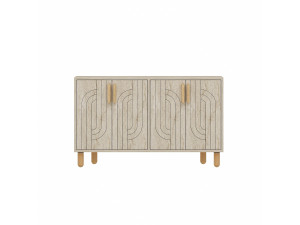 Anrichte aus Holz "Rodney" - 120 x 30 x 74 cm - Travertin