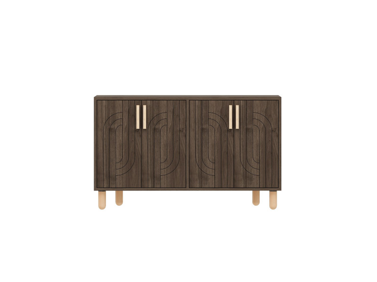 Holzbuffet "Rodney" - 120 x 30 x 74 cm - Braun