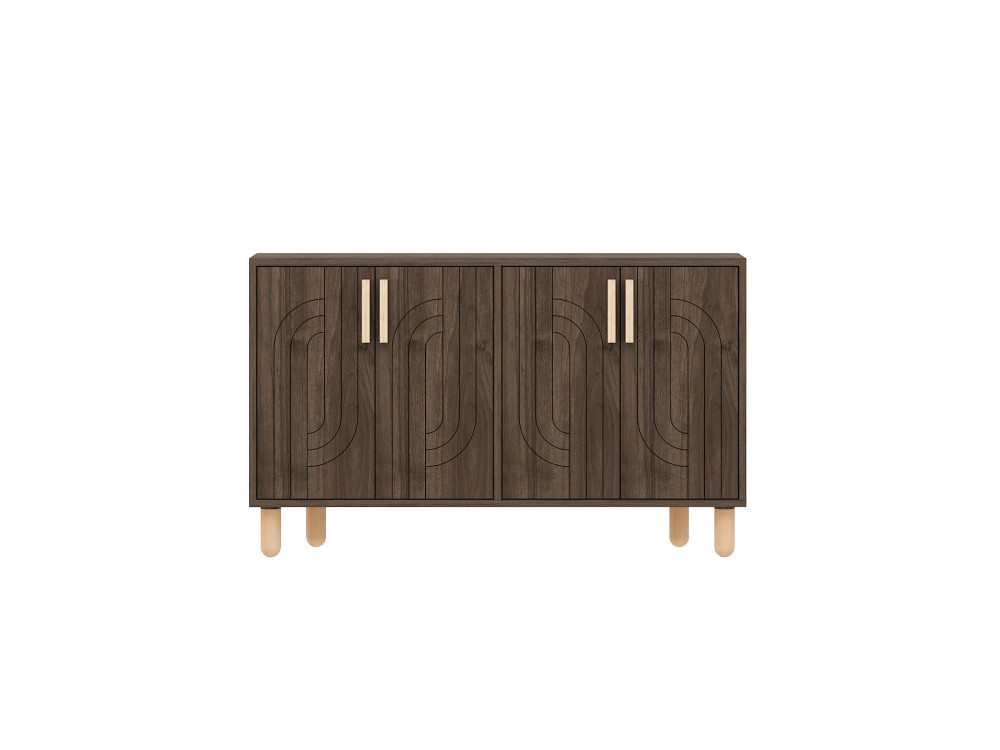 Holzbuffet "Rodney" - 120 x 30 x 74 cm - Braun