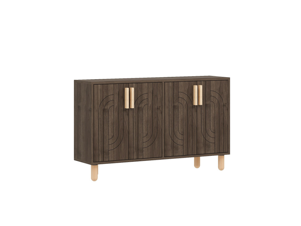 Holzbuffet "Rodney" - 120 x 30 x 74 cm - Braun