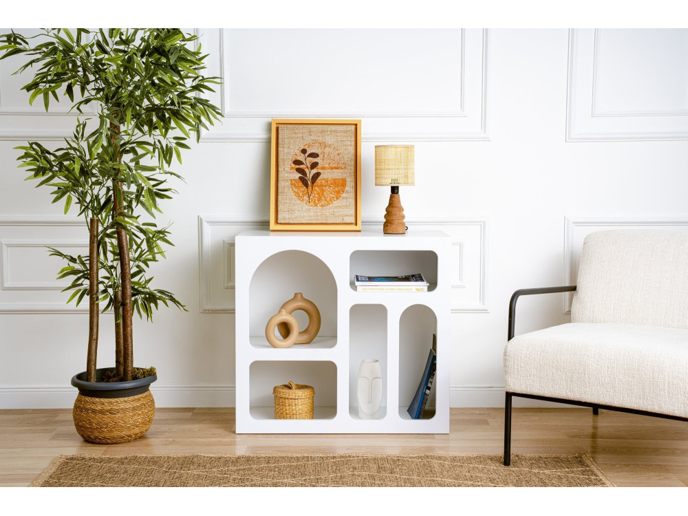 Holzbuffet "Lessa" - 80 x 37 x 74 cm - Weiß