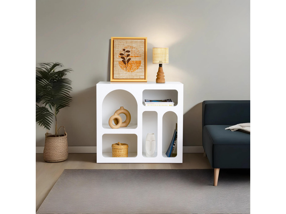 Holzbuffet "Lessa" - 80 x 37 x 74 cm - Weiß