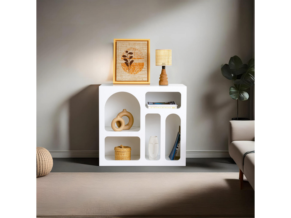 Holzbuffet "Lessa" - 80 x 37 x 74 cm - Weiß